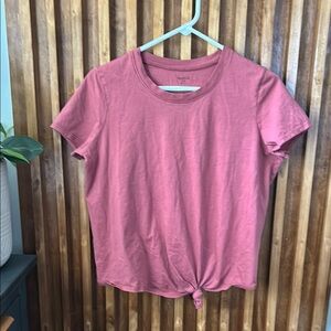 Madewell Cotton Front Knot Tee. Size M